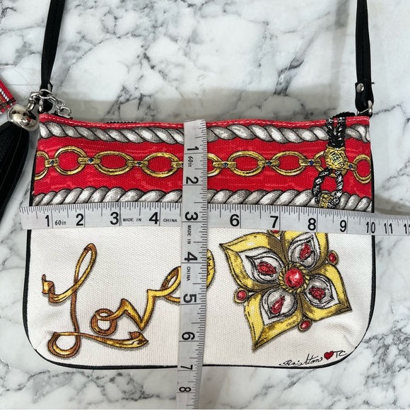 NWT Brighton Glitter & Go Pouch Crossbody Purse Bag Love Chain Diamond Print - Picture 6 of 11